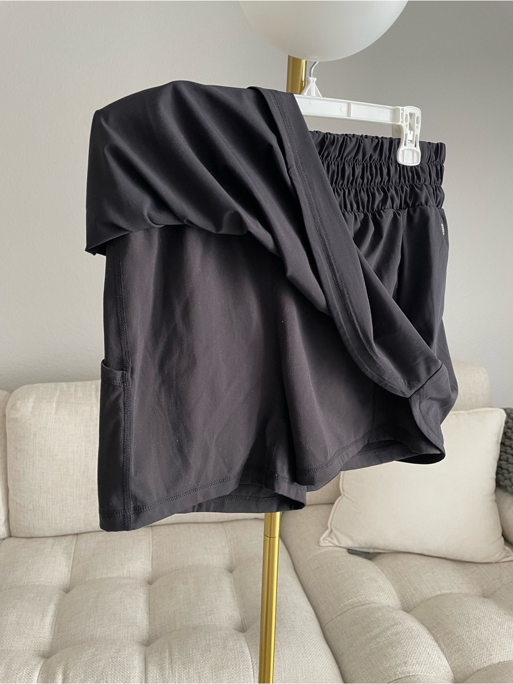 Z by Zella Interval Athletic Workout Skorts Black Stretch Waist Short Lined - Picture 3 of 11